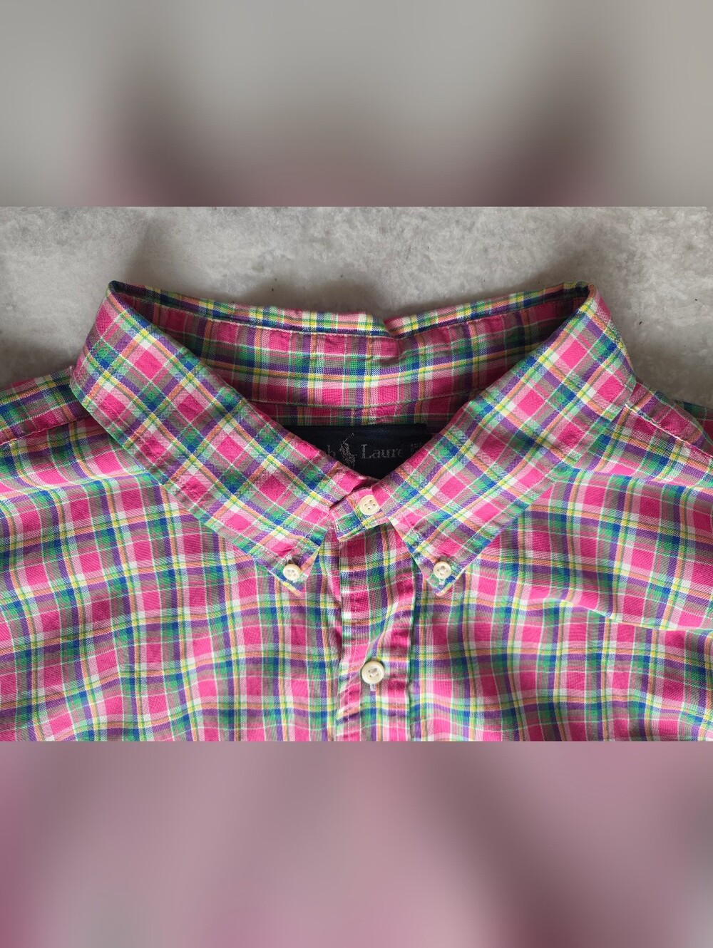 Ralph Lauren Classic Fit Pink Plaid Button-Down Shirt